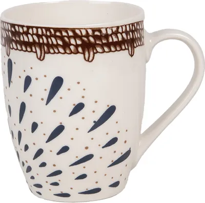 Produktbild von Clayre & Eef Tasse 300 ml Weiß Braun Keramik