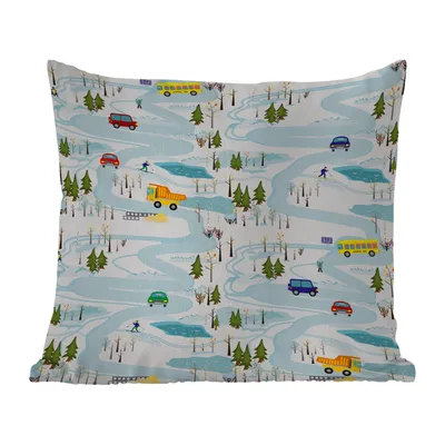 Produktbild von MuchoWow® Outdoor Kissen - Eis - Schnee - Auto - Kinder - 40x40 cm - Wetterfest - Lounge Kissen - Kopfkissen - Interieur - Polster mit Bild
