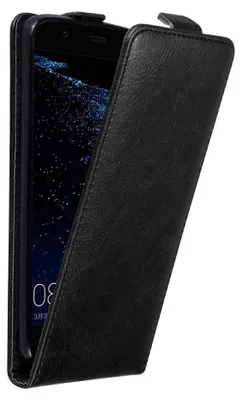 Produktbild von Cadorabo Hülle für Huawei P10 LITE Schutz Hülle in Schwarz Flip Etui Handyhülle Case Cover