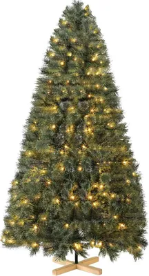 Obrázek produktu pro Umělý vánoční stromek - Jedle - 210 cm - Bez osvětlení - S dřevěným stojanem