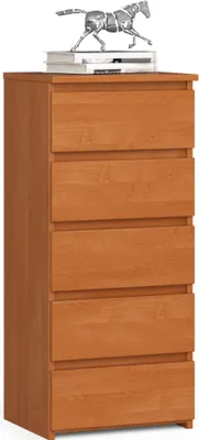Produktbild von Kommode mit 5 Schubladen – Schubladenkommode – Sideboard – CLP – 40 cm – Braun – Schmale Kommode mit fünf praktischen Schubladen