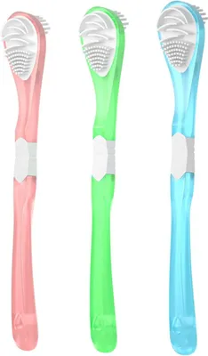 Image de Grattoir à langue Brosse à langue adulte double face 3 pièces