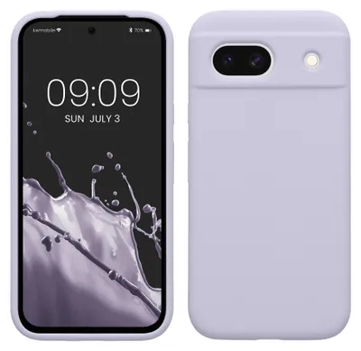 Produktbild von kwmobile Handyhülle für Google Pixel 8a Hülle, für Pixel 8a Case - Hülle Silikon - kabelloses Laden - Pastell Lavendel
