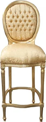 Immagine prodotto di Casa Padrino Sedia barocca modello oro / oro - Sedia alta Sgabello bar - Mobili Club