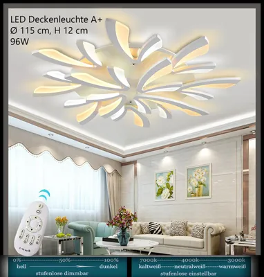 Produktbild von XW062WJ-12 LED Deckenleuchte mit Fernbedienung Lichtfarbe/ Helligkeit einstellbar