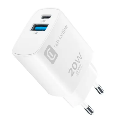 Produktbild von Dual Port Travel Charger Apple PD 20W White (60785) Ladegerät (USB-A + USB-C)