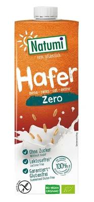 Produktbild von Natumi Haferdrink enthält keinen Zucker Glutenfrei  1 L