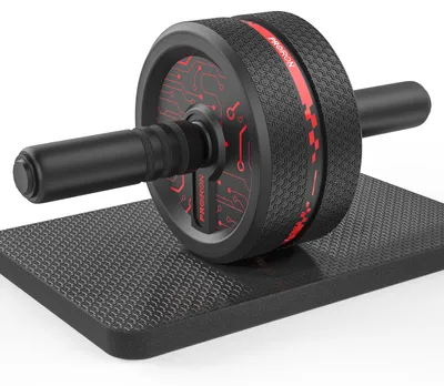 Produktbild von PROIRON Bauchroller, Bauchtrainer ab Roller, Bauchmuskeltrainer ab Wheel Set mit Kniematte, Bauchmuskeltraining Kits für Männer und Frauen, Abdominal Roller für Bauchübungen & Bauchtraining-schwarz