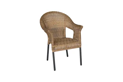 Produktbild von Merxx Ravenna Gartenmöbel Set 7tlg., 6 Stapelsessel, Tisch 150 x 85 cm, natur - Aluminium/Polyrattan