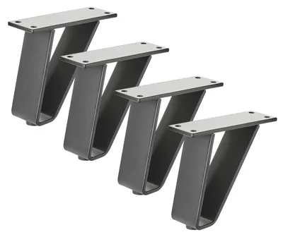 Produktbild von SOTECH Möbelfuß TANGO 110 mm schwarz matt – Sockelfuß Stahl (4 Stück)