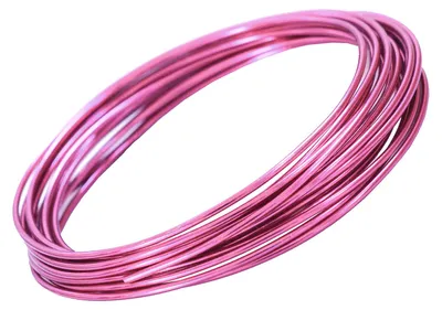Aludraht 2mm dunkelrosa