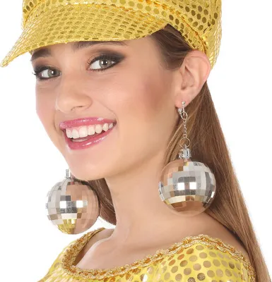 Produktbild von Ohrringe Discokugel Silberfarben