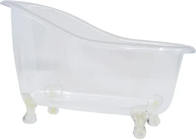 Produktbild von Deko Badewanne Kunststoff transparent zum Befüllen 26x13,7x15,5cm