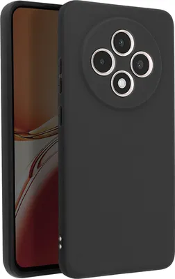 Image de Avizar, Soft Touch Housse silicone Oppo Reno 12F, dos mat, noir