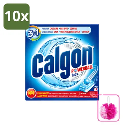 Produktbild von 10 x Calgon Entkalkungstabs - gegen Kalk, Waschmittelrückstände & Gerüche - 17 Tabletten - Sparpackung - 10 Stücke