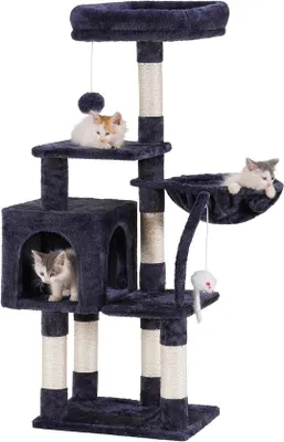 Produktbild von Famanu Kratzbaum mit Hängematte - für kleine und mittelgroße Katzen