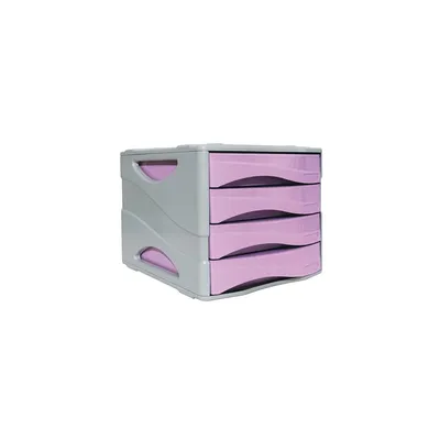 Produktbild von ARDA 15P4PPASVI, 4 Schublade(n), Kunststoff, Grau, Lila, 380 mm, 289 mm, 254 mm