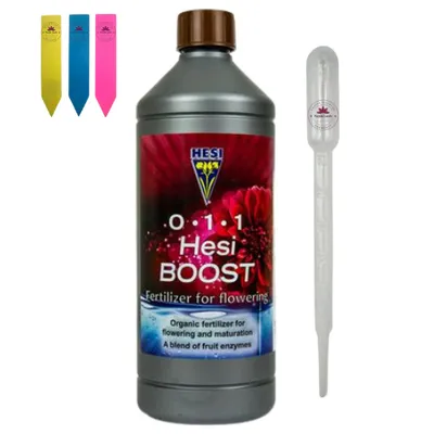 Produktbild von Hesi Boost 1 Liter inkl. Dosierpipette und 3 Pflanzenschilder