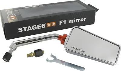 Image de Rétroviseur universel droit STAGE6 F1 M8 fileté chrome