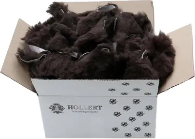 Produktbild von Lammfell Bastelfelle 1,5 kg Braun -