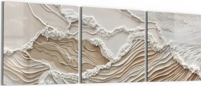 Produktbild von DEQORI Glasbild Echtglas 3x50x50 cm 'Sandwellenzauber' Wandbilder XXL groß