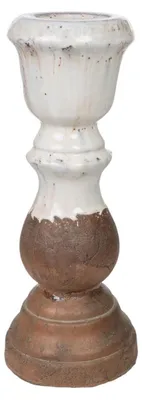 Productafbeelding van Romimex theelichthouder, wit, terracotta, 16 x 40 x 16 cm