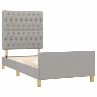 Immagine prodotto di vidaXL Struttura letto senza materasso grigio chiaro 100x200 cm in tessuto