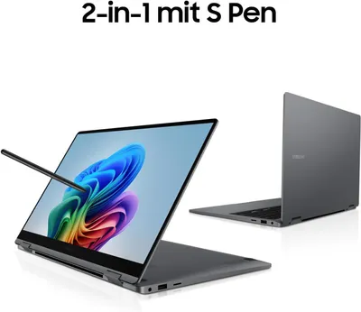 Produktbild von Samsung Galaxy Book5 360 15,6" 2-in-1-Laptop, Convertible AI-Notebook mit Intel Core Ultra 5 Prozessor, 16 GB RAM, 256 GB Speicher, Moonstone Gray