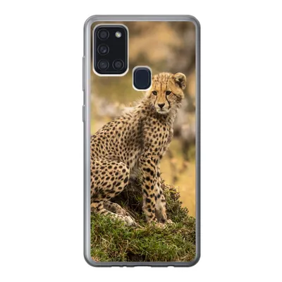 Produktbild von MuchoWow® Handyhülle Schutzhülle Hülle für Samsung Galaxy A21s Leopard - Wald - Tier Silikon Softcase Handy Hülle - Hartschale