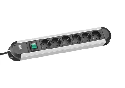 Obrázek produktu pro Bachmann PRIMO, 1,75 m, Černá, Šedá, 6 AC zásuvky / AC zásuvek, 3680 W, 16 A, 71 mm