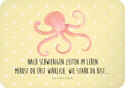 Produktbild von Mr. & Mrs. Panda magnet Tintenfisch - Gelb Pastell - Geschenk, Kühlschrankmagnet, zettelhalter, Pinnwandmagnet, Lustige Sprüche, wandmagnet, whiteboardmagnet, Ozean, Meer