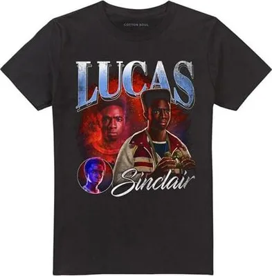 Produktbild von Stranger Things T-Shirt Herren Season 5 - Lucas Homage schwarz S