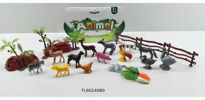Image de Aro Animaux de ferme avec accessoires, 24 pièces