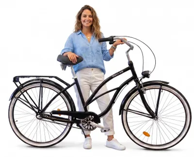 Produktbild von Dallas Bike | Damen Cruiser Fahrrad 28 Zoll - 3-Gang Shimano Nexus - Alu-Rahmen L 19" - Schwarz