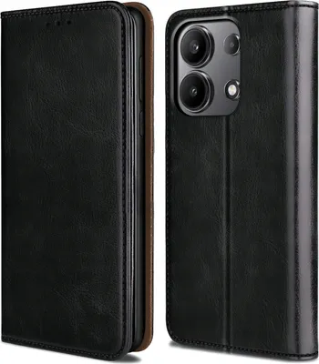 Zdjęcie produktu dla Etui do Xiaomi Redmi Note 13 Pro 4G SKÓRZANE PORTFEL MAGNETYCZNE + SZKŁO 9H