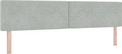 Produktbild von Kopfteil Hellgrau 200 cm Samt