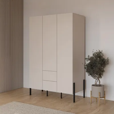 Obrázek produktu pro Vysoká šatní skříň 139 cm ADIS S - kašmír