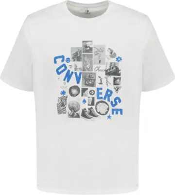 Immagine prodotto di Maglietta Converse stile vintage con collage bianco S
