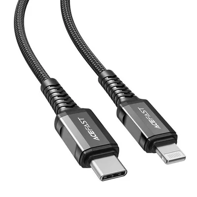 Obrázok produktu pre ACEFAST C1-01, 1,2 m, Lightning, USB C, Samec, Samec, Čierna