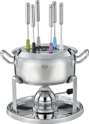 Produktbild von RÖSLE Fondue Set Edelstahl 6 tlg Silber mit Gasbrenner