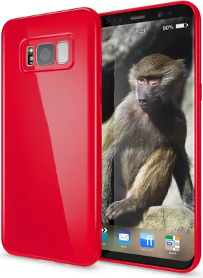 Image de Samsung Galaxy S8 Housse de téléphone portable par NALIA, Slim Silikon Cover TPU Jelly Case Rouge