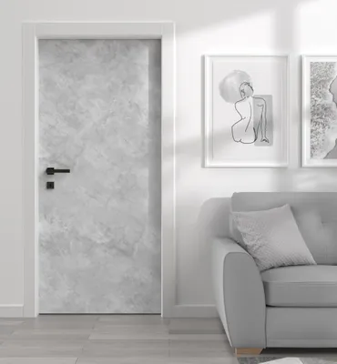 Produktbild von Türtapete Türposter Türfolie selbstklebend Beton in Marmor Optik Folie