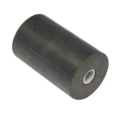 Produktbild von Seitenrolle mit Buchse - aus Gummi, 100mm