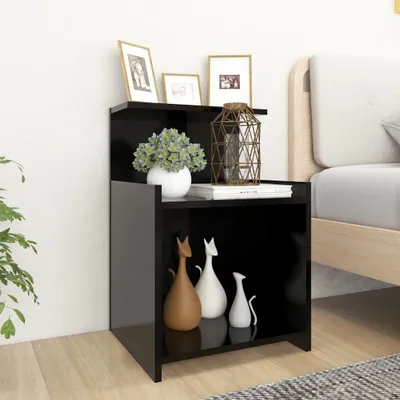 Obrázok produktu pre vidaXL Nočný stolík čierny 40x35x60 cm Materiál drevo