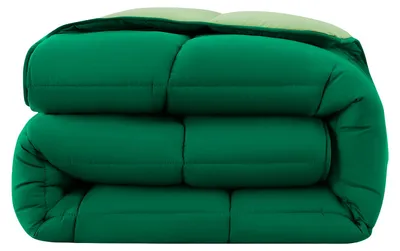 Obrázek produktu pro wometo Prošívaná přikrývka Oboustranný design cca 135x200 cm – tmavě zelená a zelená – barevná celoroční prošívaná přikrývka (léto i zima) I barevná, lze použít bez extra povlaku I certifikováno OEKO-TEX