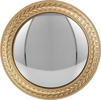 Produktbild von Clayre & Eef Blasenspiegel Ø 13x2 cm Goldfarbig Kunststoff