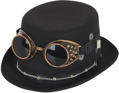 Produktbild von Steampunk Mit Brille Und Zahnrädern Zylinderhut