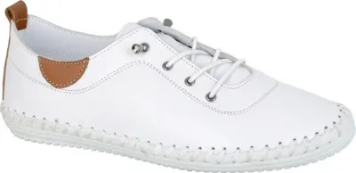Image de Mod Comfys - Baskets pour femmes, cuir DF4549 (36 EU) (blanc)