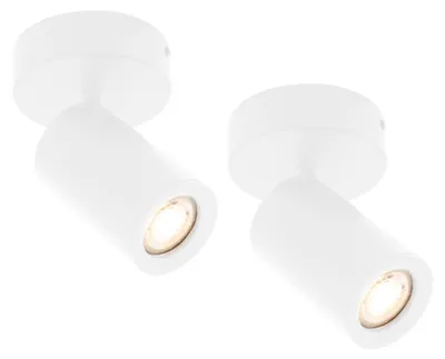 Produktbild von Ledvion 2er Set LED Deckenstrahler Weiss 1-Licht GU10 3W Warmweiss