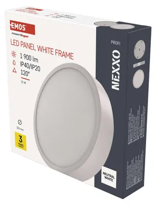 LED přisazené svítidlo NEXXO, kruhové, bílé, 21W, neutrální bílá